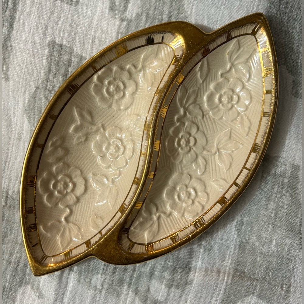 Golden Glory Sandland Ware England Divided Dish
